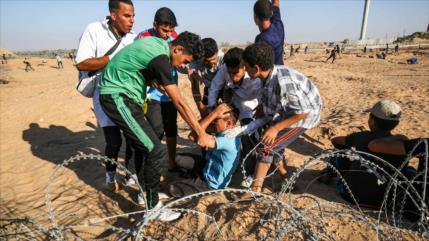 Represión israelí en Gaza deja 97 heridos, la mitad por fuego real