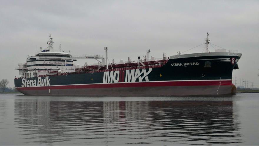 El buque petrolero Stena Impero, perteneciente al Reino Unido.
