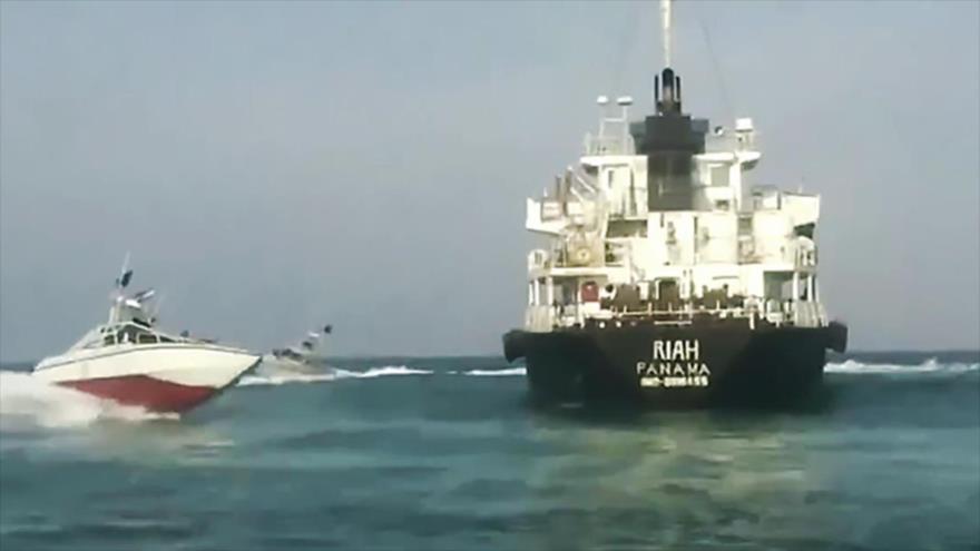 Petrolero MT Riah que navegaba bajo la bandera de Panamá fue detenido el 18 de julio de 2019 por Irán tras realizar actos ilícitos. (Foto: Al Jazeera)
