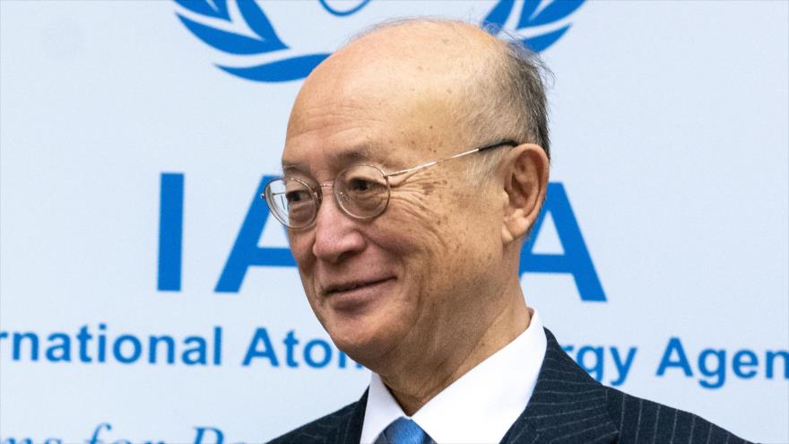 El difunto jefe de la Agencia Internacional de Energía Atómica (AIEA), Yukiya Amano, en una reunión de la organización, 22 de noviembre de 2018. (Foto: AFP)