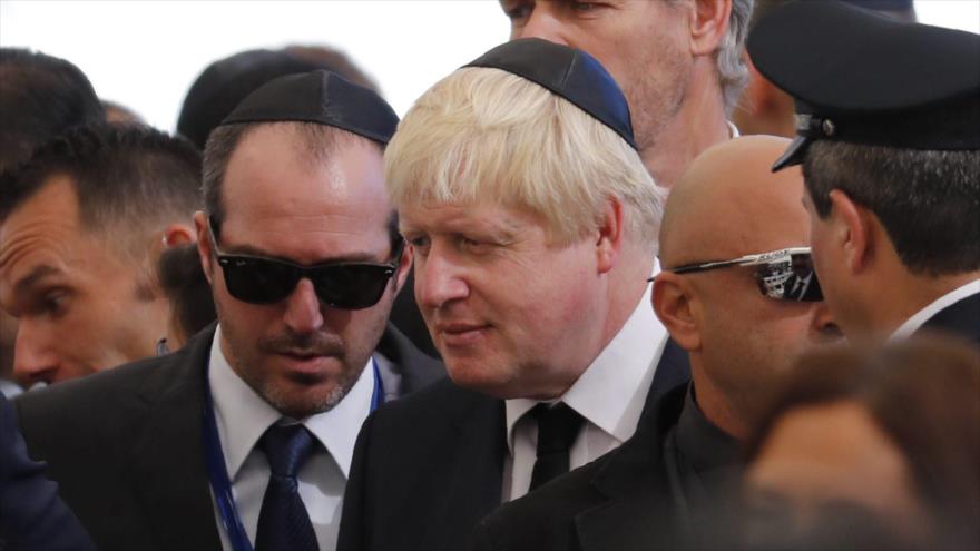 Boris Johnson asiste al funeral del expresidente israelí Shimon Peres en la ciudad de Al-Quds (Jerusalén), 30 de septiembre de 2016. (Foto: AFP)