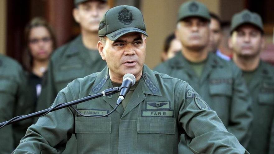 El ministro de Defensa de Venezuela, Vladimir Padrino López, en un acto militar.