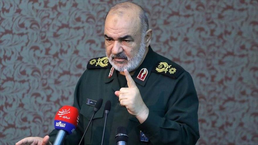 El comandante en jefe del Cuerpo de Guardianes de la Revolución Islámica (CGRI) de Irán, el general de división Hosein Salami.