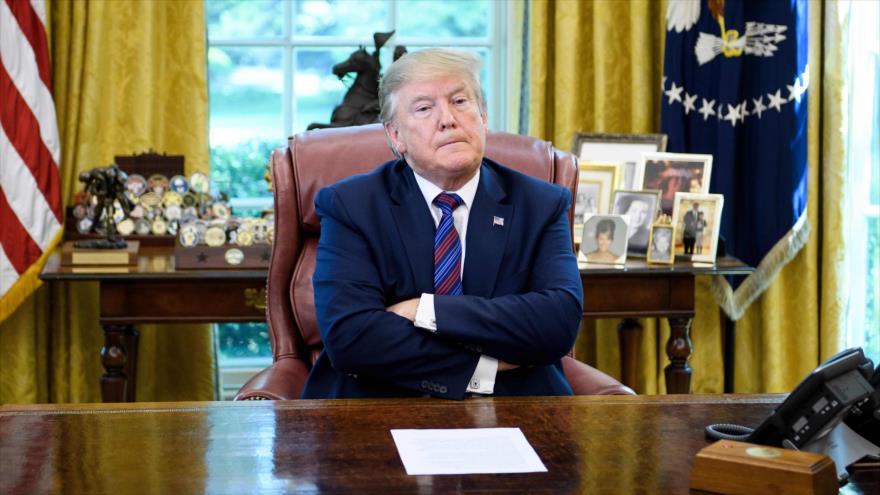 El presidente de EE.UU., Donald Trump, en la Casa Blanca, 26 de julio de 2019. (Foto: AFP)