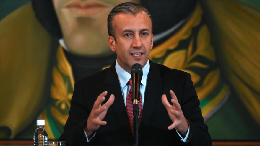 El vicepresidente para el Ãrea EconÃ³mica de Venezuela,Tareck El Aissami, habla en una rueda de prensa, Caracas, 10 de mayo de 2019. (Foto: AFP)