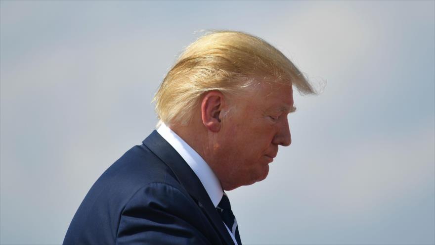 El presidente de EE.UU., Donald Trump, en una base aÃ©rea en la zona Maryland cerca de Washington (capital de EE.UU.), 19 de julio de 2019. (Foto: AFP)
