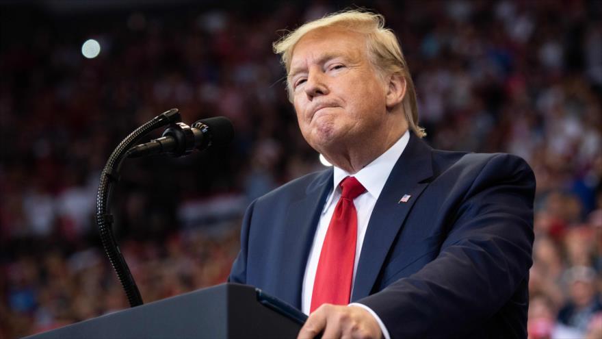 El presidente de EE.UU., Donald Trump, habla en un mitin electoral, Cincinnati (Ohio), 1 de agosto de 2019. (Foto: AFP)