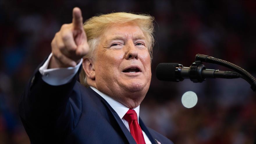 El presidente de EE.UU., Donald Trump, habla en un mitin electoral, Cincinnati (Ohio), 1 de agosto de 2019. (Foto: AFP)