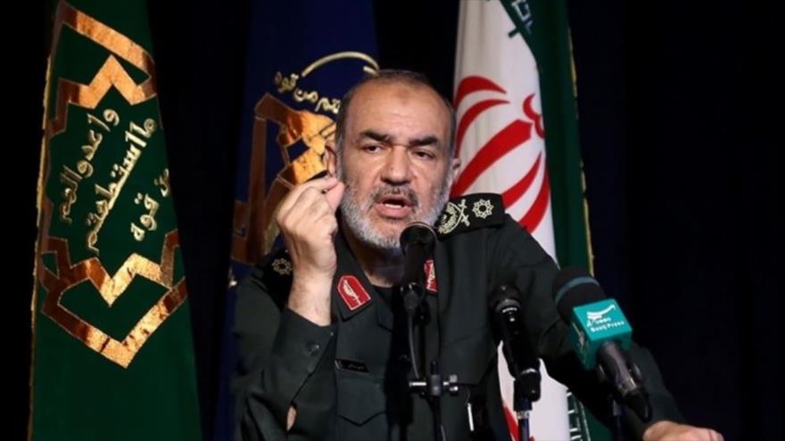 El comandante en jefe del Cuerpo de Guardianes de la Revolución Islámica (CGRI) de Irán, el general de división Hosein Salami.