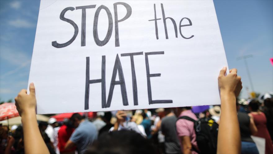 Una protesta en EE.UU. contra la visita de Doanld Trump a El Paso, donde se registró recientemente un mortal tiroteo, 7 de agosto de 2019. (Foto: AFP)