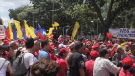 Venezolanos marchan en rechazo al bloqueo de EEUU contra su país