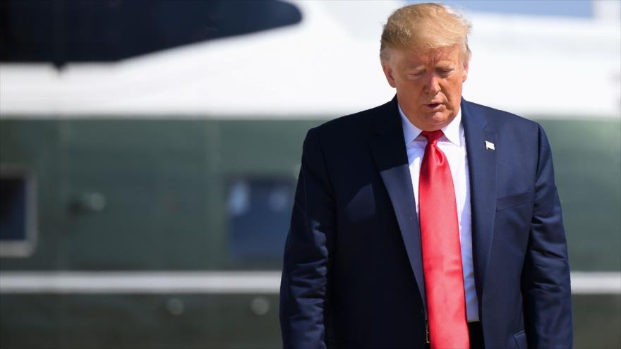El presidente de EE.UU., Donald Trump, en una base aérea en Maryland, 9 de agosto de 2019. (Foto: AFP)