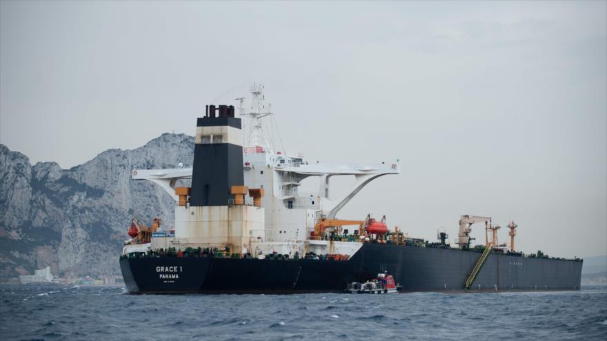 El petrolero Grace 1 en las aguas de Gibraltar, 6 de agosto de 2019. (Foto: AFP)