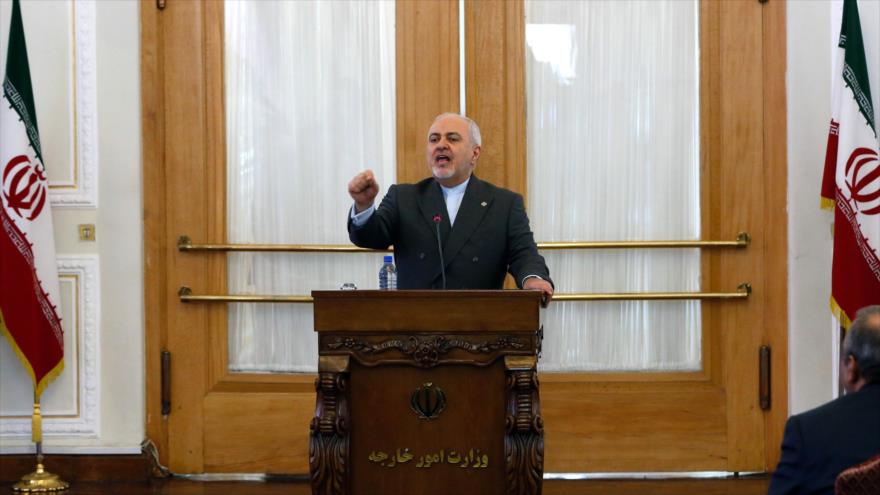 El canciller iraní, Mohamad Yavad Zarif, habla en una rueda de prensa celebrada en Teherán (capital persa), 5 de agosto de 2019. (Foto: AFP)