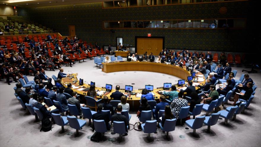 Una sesión del Consejo de Seguridad de las Naciones Unidas (CSNU), celebrada en la sede del organismo en Nueva York, 13 de agosto de 2019. (Foto: AFP)