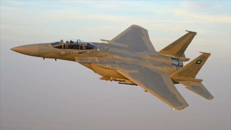 Un avión de combate de la Fuerza Aérea de Arabia Saudí.
