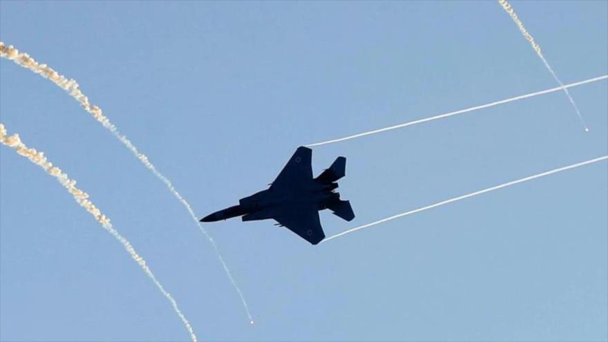 Un avión F-15 de la fuerza aérea israelí en unas maniobras militares.