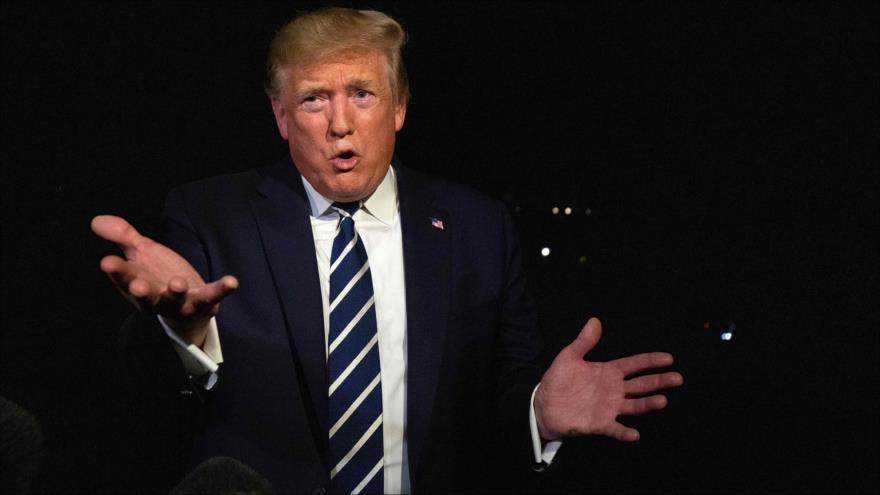 El presidente de EE.UU., Donald Trump, habla con la prensa en la Casa Blanca, 23 de agosto de 2019. (Foto: AFP)