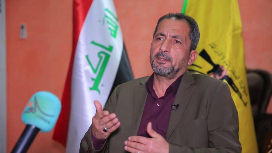 El portavoz del Movimiento de Resistencia Islámica de Irak (Kataib Hezbolá), Mohamad Mohiyi.