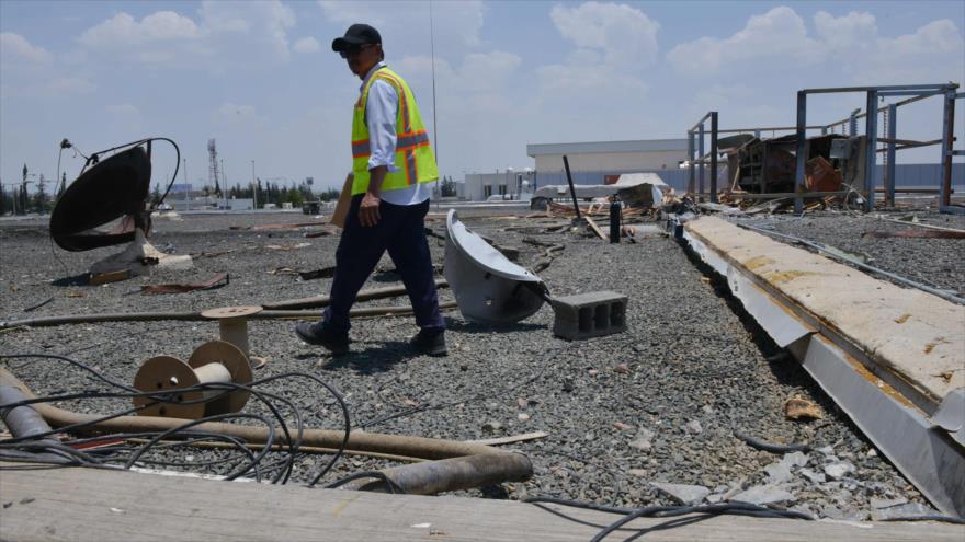 El aeropuerto internacional de Abha, en el suroeste de Arabia Saudí, tras un ataque de las fuerzas yemeníes, 13 de junio de 2019. (Foto: AFP)