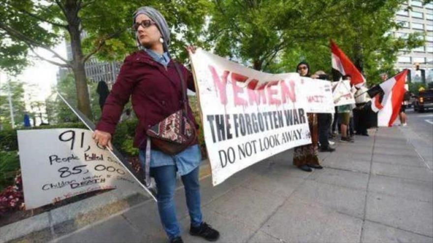 Protesta en Detroit contra apoyo de EEUU a la guerra contra Yemen