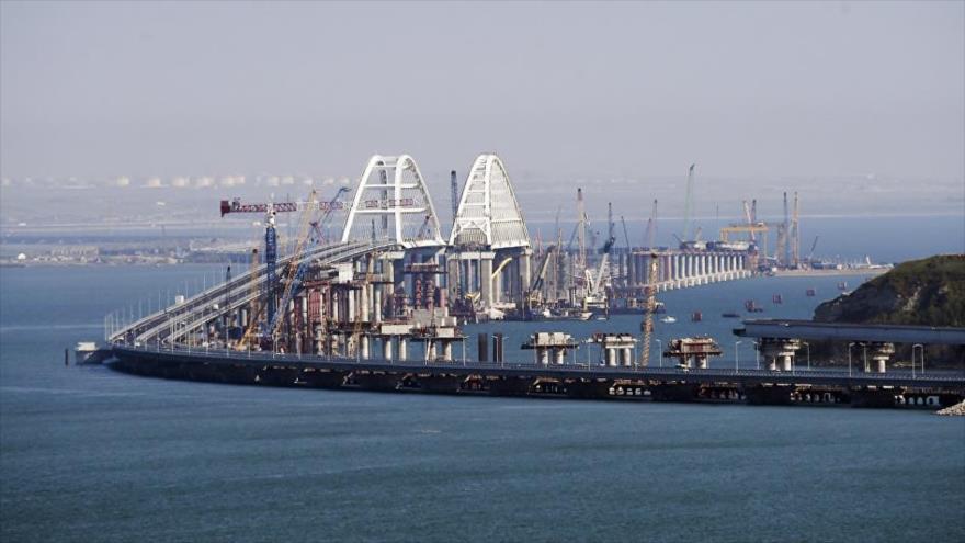 El puerto de Kerch en Crimea que se considera como uno de los principales puertos del mar Negro.