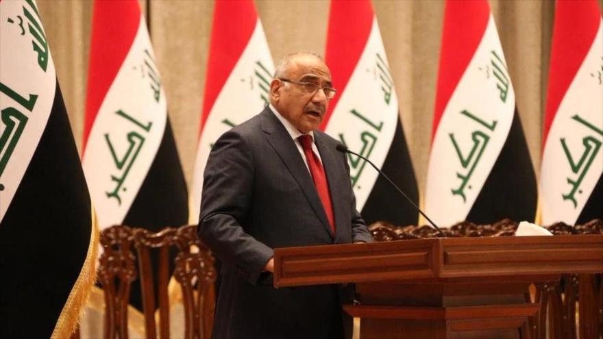 El premier de Irak, Adel Abdul-Mahdi, ofrece un discurso en el Parlamento del país, 24 de octubre de 2018. (Foto: AFP).
