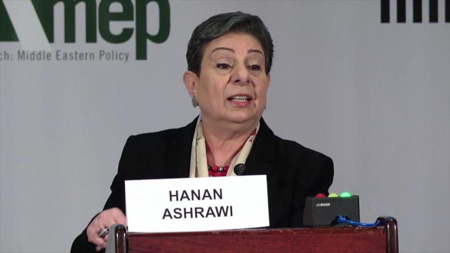 Hanan Ashrawi, integrante del Comité Ejecutivo de la Organización para la Liberación de Palestina (OLP).