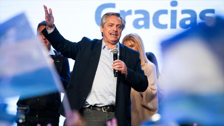 El candidato presidencial argentino, Alberto Fernández, en un mitin electoral, Buenos Aires (capital), 11 de agosto de 2019. (Foto: AFP)