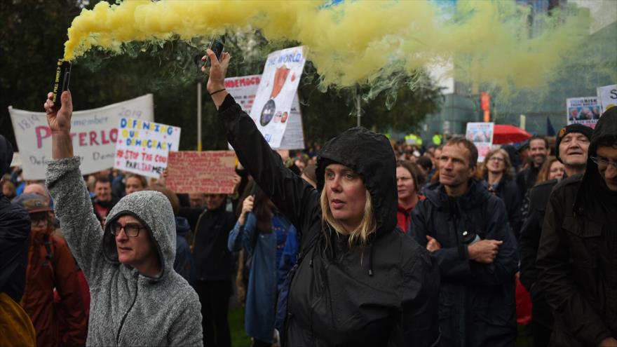 Los británicos protestan contra el “golpe de Estado” de Johnson