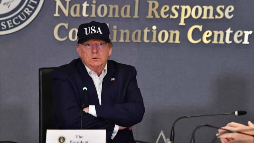 El presidente de EE.UU., Donald Trump, en la Agencia para el Manejo de Emergencias en Washington, 1 de septiembre de 2019. (Foto: AFP)