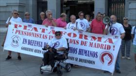 Españoles exigen un sistema de pensiones público digno