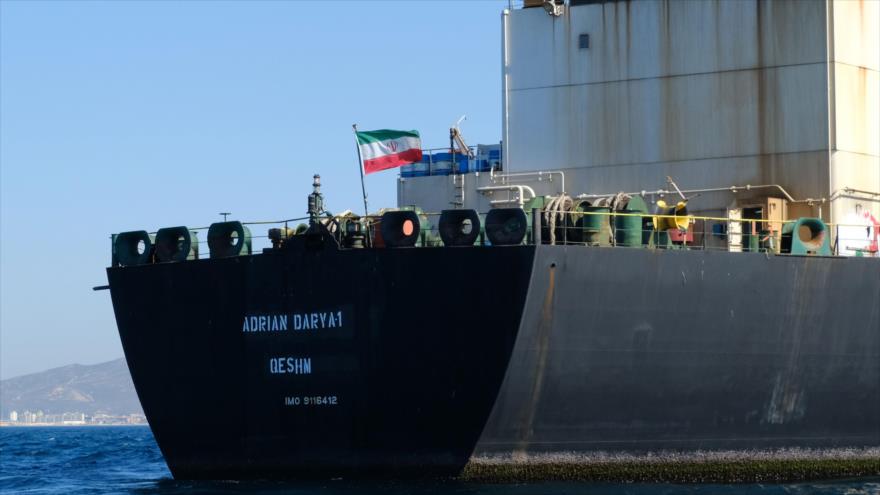 El superpetrolero Adrian Darya 1 (llamado anteriormente Grace 1) en la costa de Gibraltar, 18 de agosto de 2019. (Foto: AFP)