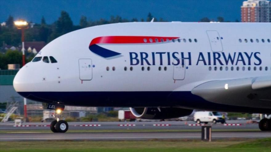 Un avión de British Airways en el Reino Unido.