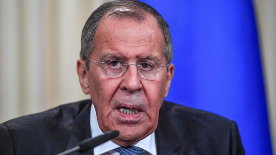 El canciller ruso, Sergei Lavrov, en una conferencia de prensa tras reunirse con su homólogo francés en Moscú, 9 de septiembre de 2019. (Foto: AFP)