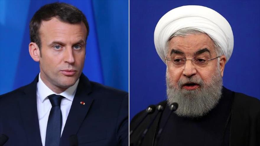 Rohani asegura a Macron: No habrá diálogos con EEUU bajo sanciones