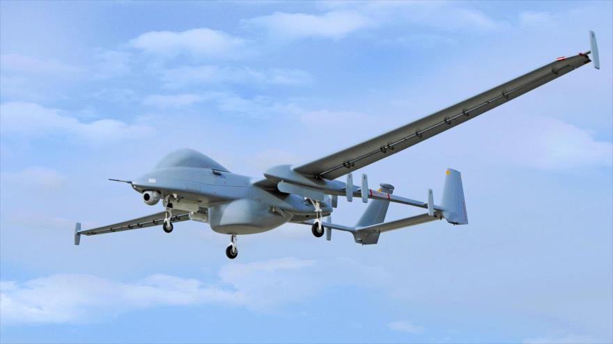 Un avión no tripulado israelí modelo IAI Heron.
