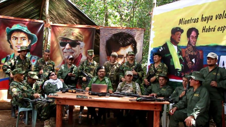 Captura de pantalla del video, publicada el 4 de septiembre de 2019, en que el disidente de la FARC Iván Márquez anuncia vuelta a las armas. (Foto: AFP)