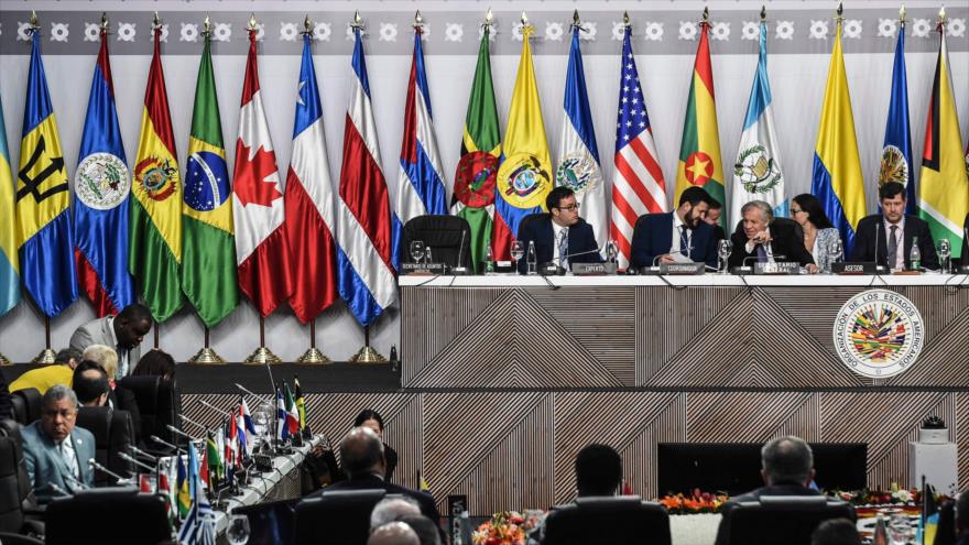 Una sesión de la Organización de Estados Americanos (OEA) en Colombia, 28 de junio de 2019. (Foto: AFP)