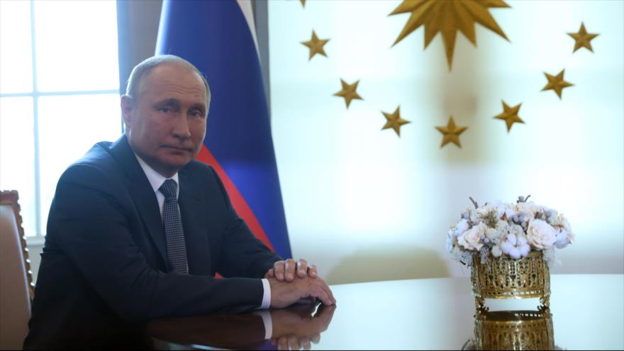 El presidente ruso, Vladimir Putin, en el palacio presidencial de Ankara (Turquía), 16 de septiembre de 2019. (Foto: AFP)