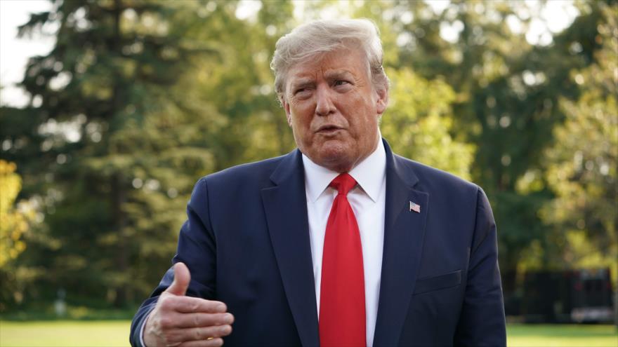El presidente de EE.UU., Donald Trump, habla con periodistas en la Casa Blanca, 16 de septiembre (Foto: AFP)