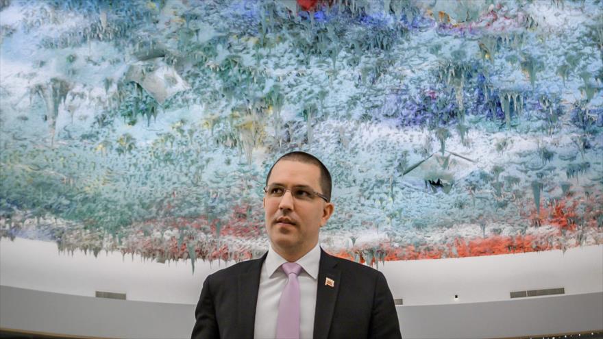 El canciller venezolano, Jorge Arreaza, en Ginebra, Suiza, 12 de septiembre de 2019. (Foto: AFP)