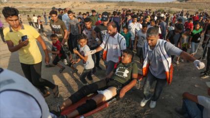 Unos 76 palestinos resultan heridos por represión israelí en Gaza