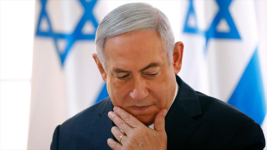 El primer ministro israelí, Benjamín Netanyahu, en una reunión con su gabinete en el Valle del Jordán, 15 de septiembre de 2019. (Foto: AFP)