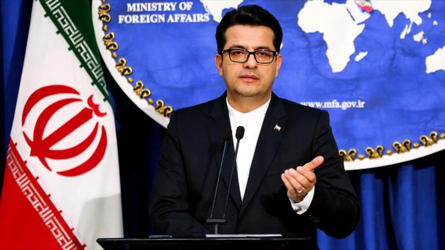 El portavoz de la Cancillería de Irán, Seyed Abás Musavi, en una rueda de prensa en Teherán, capital persa, 28 de mayo de 2019. (Foto: AFP)