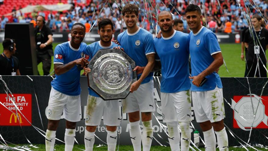 Manchester City se queda con la Community Shield 2019 tras ganar la final frente al Liverpool, 4 de agosto de 2019. (Foto: AFP)