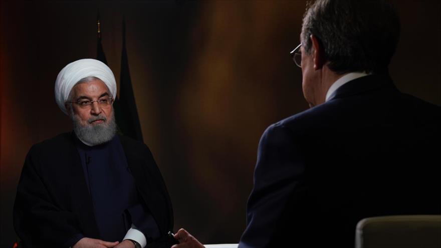 El presidente de Irán, Hasan Rohani (izq.), ofrece una entrevista a Fox News, 24 de septiembre de 2019.