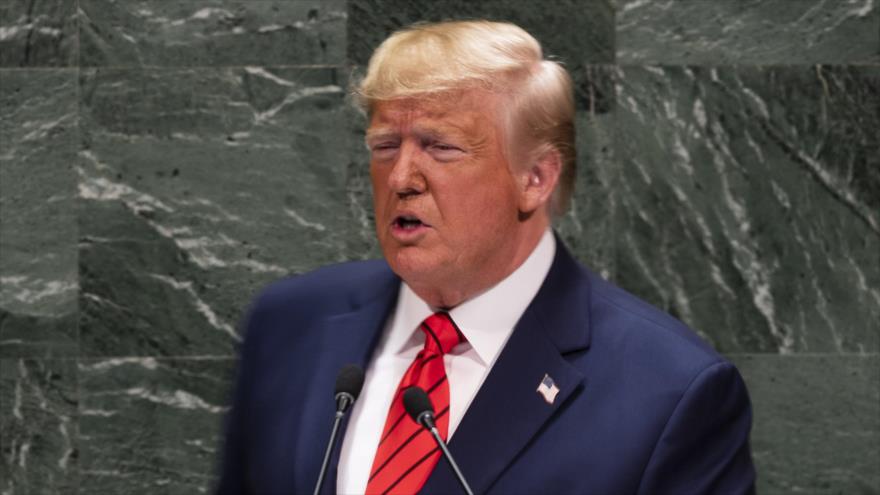 Donald Trump, presidente de EE.UU., habla en el 74.º período de sesiones de la AGNU en Nueva York, 24 de septiembre de 2019. (Foto: AFP)