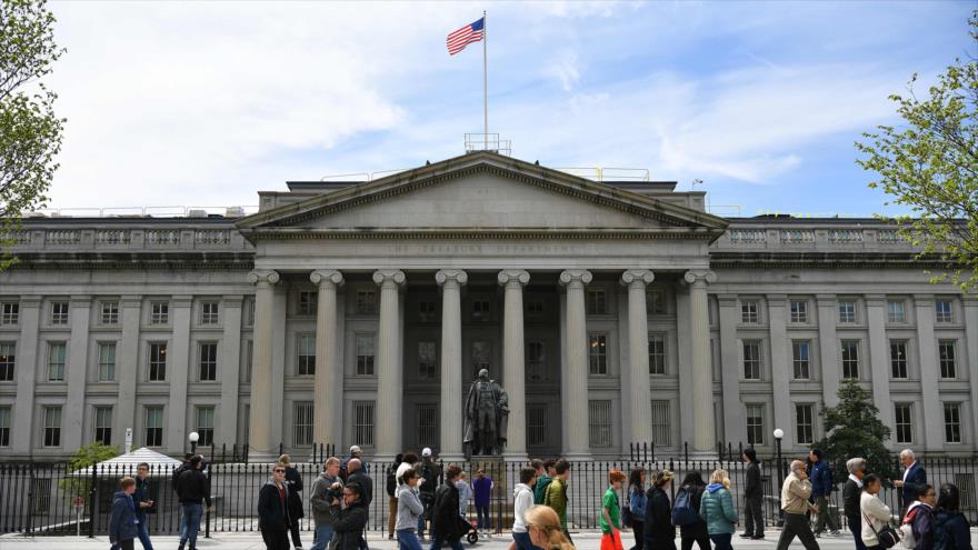 La sede del Departamento del Tesoro de Estados Unidos en Washington D.C., capital estadounidense, 16 de abril de 2019. (Foto: AFP)