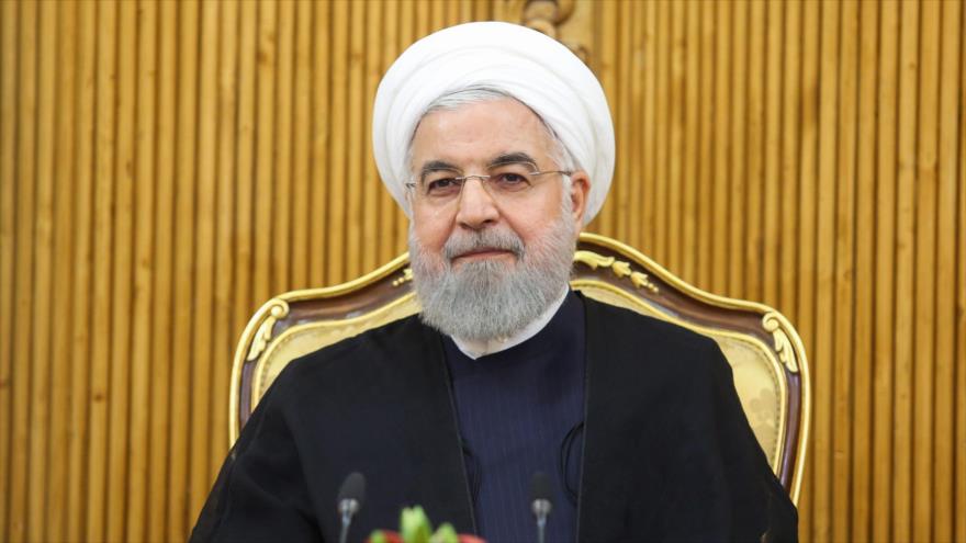 El presidente iraní, Hasan Rohani, en el Aeropuerto Internacional de Mehrabad en Teherán, 23 de septiembre de 2019.